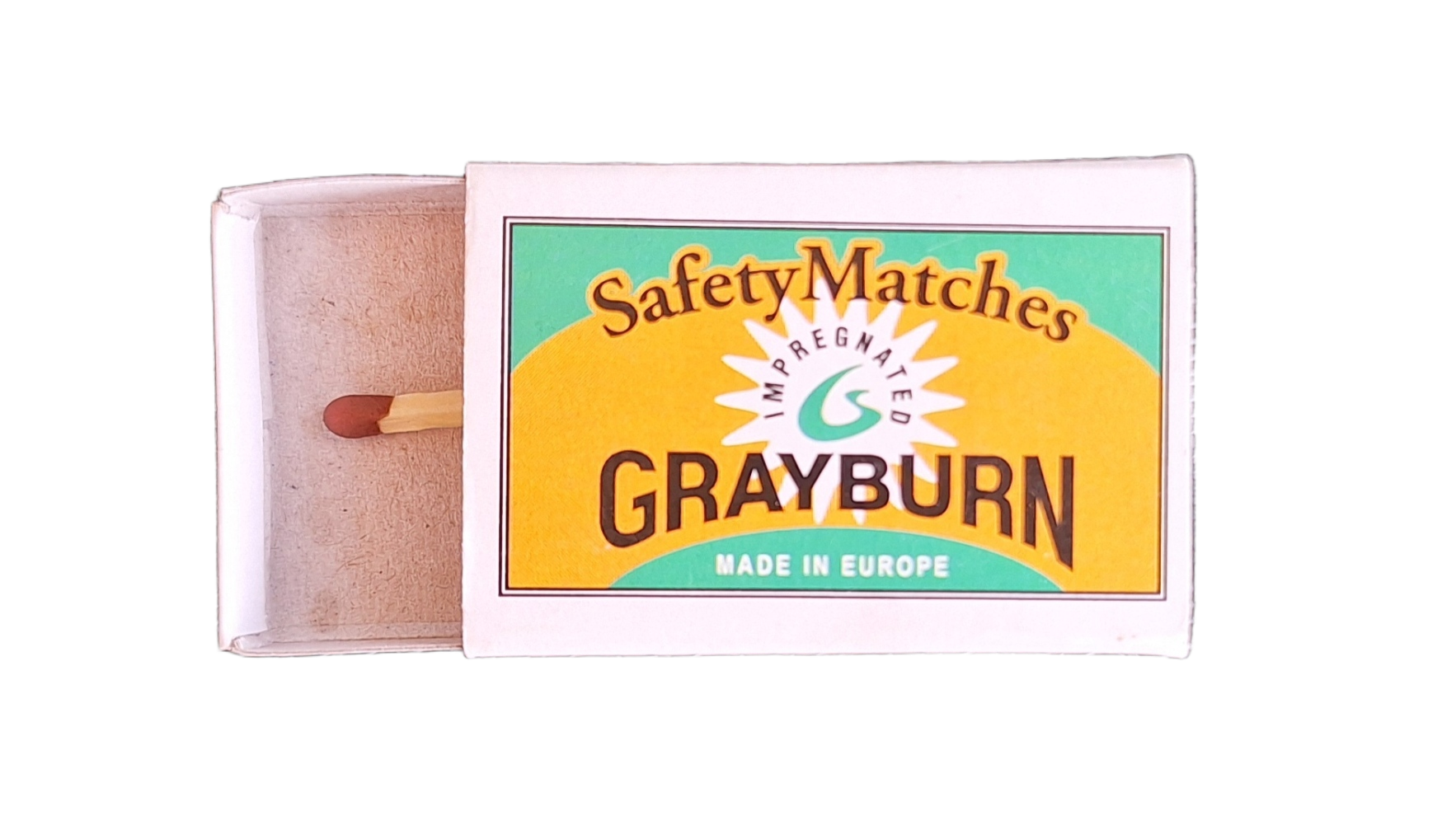 A matchbox, one match