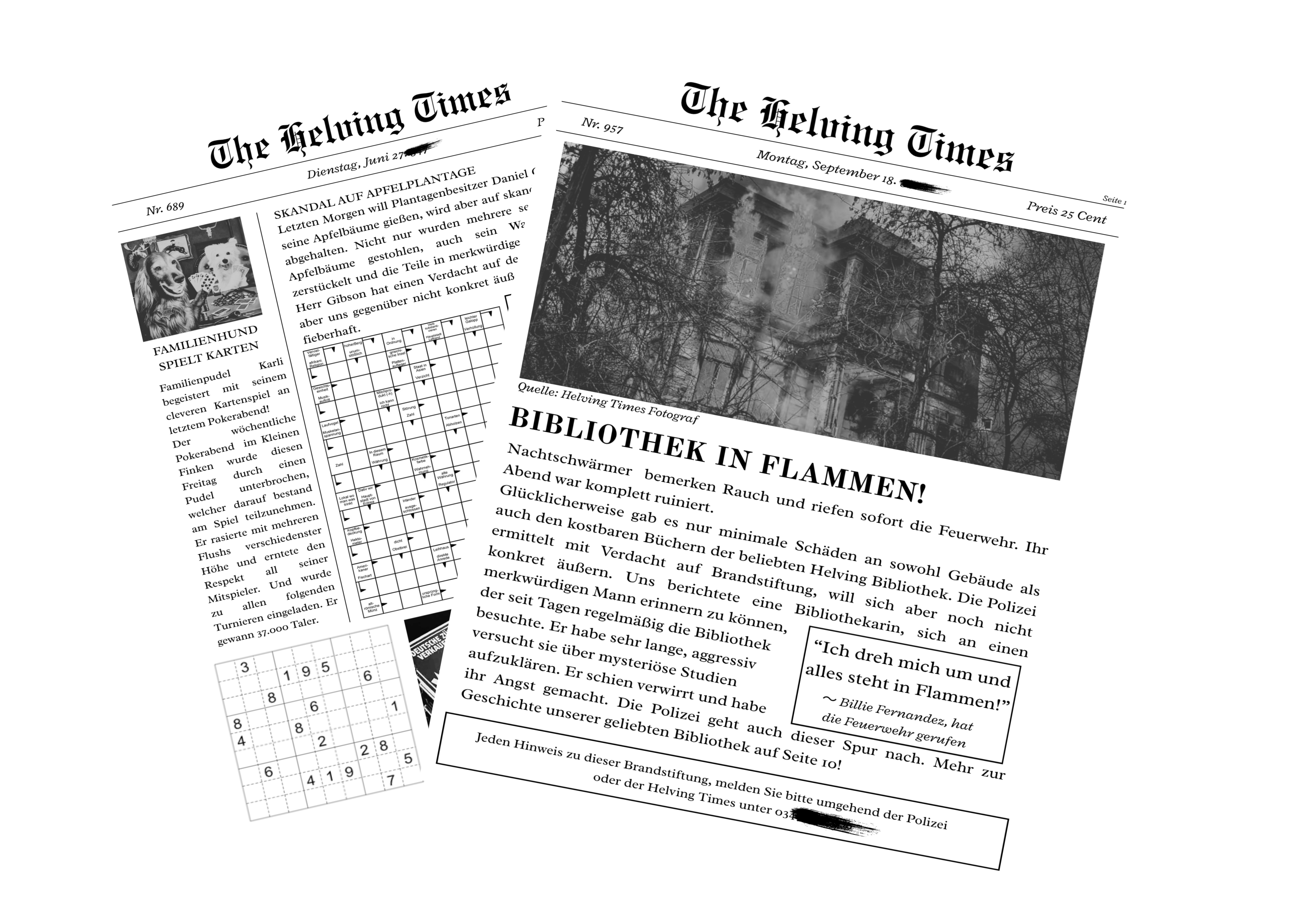 A stack of newspapers