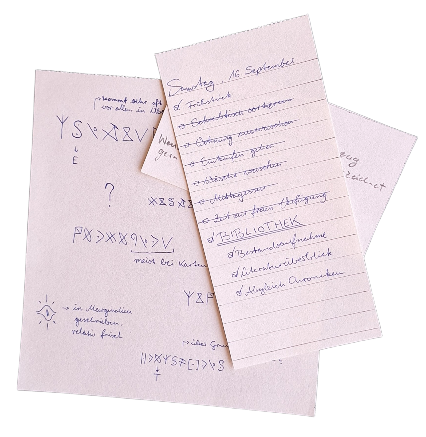 A stack of notes